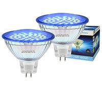 Long Life Lamp Company 2 x 12v LED MR16 Blue 3w Low Voltage Spot Light Bulb GU5.3