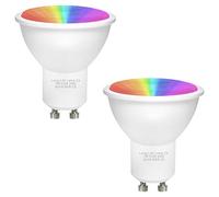 Long Life Lamp Company 2 x 7w GU10 LED RGB Colour Changing Auto Fade COB High Brightness Mood Light Bulb