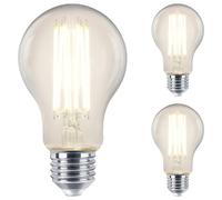 Long Life Lamp Company 3 LED Light Bulb 4000k E27 Dimmable 10w Filament Clear Glass A60