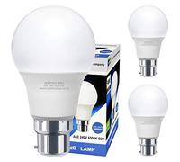 Long Life Lamp Company 3 x 9w B22 LED Light Bulb Bayonet Cool White 6500k A60 BC Energy Saving