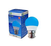Long Life Lamp Company 3W Blue LED Golf Ball B22 Bayonet Cap with New Technology Mini Globe Golfball