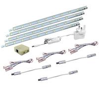 Long Life Lamp Company 4 x 30cm Plug in LED Blue Under Kitchen Cupboard Cabinet Strip Lights