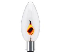 Long Life Lamp Company 4 x 3w Flicker Flame Candle Light Bulb B15 Small Bayonet