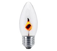 Long Life Lamp Company 4 x 3w Flicker Flame Candle Light Bulb E27 Edison Screw