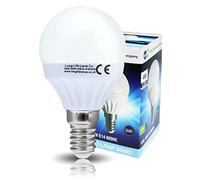 Long Life Lamp Company 4 x LED 4w Golf Ball Light Bulb Cool White 6000k Frosted Cover E14 SES Small Edison Screw