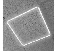 Long Life Lamp Company 40w Edge Lit LED Panel 600 x 600 Recessed Ceiling Light Cool White, Suspended Ceiling Light Border Frame AP01