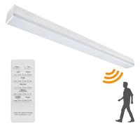 Long Life Lamp Company 40W LED Microwave Sensor Ceiling Batten Light Fitting 4 feet Remote Control Dimmable 6500k MSBL40