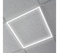 Long Life Lamp Company 40w LED Suspended Ceiling Light Edge Lit Border Frame Panel 600 x 600 Cool White Recessed Ceiling Light