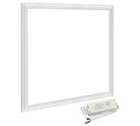 Long Life Lamp Company 48w 600 x 600 LED Panel Light Recessed with 3 Hour Emergency Battery Pack Cool White 6500k White Trim