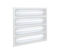 Long Life Lamp Company 48w LED Ceiling Light 600 x 600 Recessed Panel 6500K Cool White 4 Sections Back Lit High Brightness 4SP48W