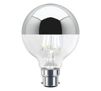 Long Life Lamp Company 4w LED Crown Silver Light Bulb Mirror Top B22 Cool White