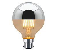 Long Life Lamp Company 4w LED Crown Silver Light Bulb Mirror Top B22 Warm White