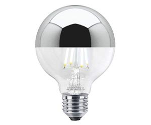 Long Life Lamp Company 4w LED Crown Silver Light Bulb Mirror Top E27 Cool White