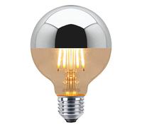 Long Life Lamp Company 4w LED Crown Silver Light Bulb Mirror Top E27 Warm White