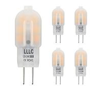 Long Life Lamp Company 5 x G4 LED Bulbs 2w Equivalent 20w Replacement for Halogen Capsule 12v with Frosted Cover Warm White