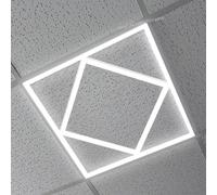 Long Life Lamp Company 64w Border Line LED Panel 600 X 600 Recessed Ceiling Light Diamond Edge Panel 6500k, 64W02