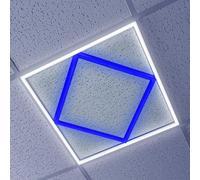 Long Life Lamp Company 64w Border Line LED Panel 600 X 600 Recessed Ceiling Light Diamond Edge Panel 6500k and Blue PFL03