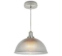Long Life Lamp Company Antique Silver Vintage Pendant Light Retro Glass Ceiling Light Shade M0022