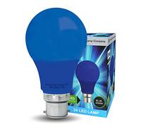 Long Life Lamp Company Bright 5w LED Coloured GLS Light Bulb Blue B22 Bayonet Cap Fitting