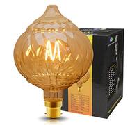 Long Life Lamp Company Dome Vintage LED 4w Filament Light Bulb Swirling Smoked Glass B22
