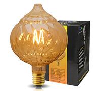 Long Life Lamp Company Dome Vintage LED 4w Filament Light Bulb Swirling Smoked Glass E27