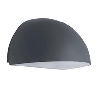 Long Life Lamp Company Downward Outdoor Wall Light Anthracite Grey Half Circular Frosted Diffuser IP54 ZLC382B