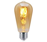 Long Life Lamp Company Edison Classics 2w Vintage LED Filament Bulb Teardrop Spiral ST58 Smoke Gold Glass E27 Edison Screw