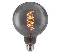 Long Life Lamp Company Industrial Vintage LED Light Bulb E27 Coil Spiral Filament Grey Smoked Glass Retro Edison Classic G125 2w Globe