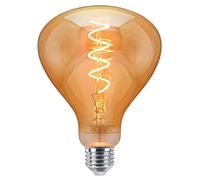 Long Life Lamp Company LED Filament Light Bulb E27 Gold Smoked Glass Tear Drop Vintage Light Bulb Edison Classic 4w Coil R125