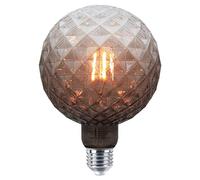Long Life Lamp Company LED Glass Globe Light Bulb E27 Edison Screw Filament Classic Grey Smoked G125 Pinecone