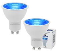 Long Life Lamp Company LED GU10 Blue Light Bulb 5w x 2 with Blue Lens Diffuser