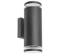 Long Life Lamp Company LED Outdoor Wall Light Up Down Warm White 10w External Double Spot Light Waterproof ZLC343BK