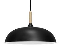 Long Life Lamp Company Modern Black Pendant Light Shade Dome Metal Wooden Kitchen Island Ceiling Lights M0107