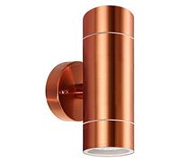 Long Life Lamp Company Modern Double Outdoor Wall Light Copper Finish Stainless Steel Up Down IP65 ZLC081-C