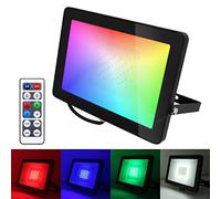 Long Life Lamp Company Outdoor 100w LED RGBW Flood Light Colour Changing Remote Control 240v Memory Function IP66 FL02