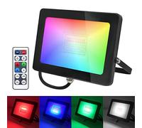 Long Life Lamp Company Outdoor 30w LED RGB Flood Light Colour Changing Plus Cool White Remote Control 240v Memory Function IP65 FL04