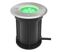 Long Life Lamp Company Outdoor Walk Over Recessed Ground Light Round Up Lighter IP67 Waterproof GU10 Holder Driveway Garden Pathway Patio GL09K (Green)