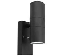 Outdoor Wall Light Dusk Till Dawn Sensor Black Finish Stainless Steel Up and Down Shining IP65 ZLC090-B
