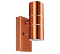 Long Life Lamp Company Outdoor Wall Light Dusk Till Dawn Sensor Copper Finish Stainless Steel Up and Down Shining IP65 ZLC341C