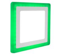 Long Life Lamps Company 12W Recessed Ceiling Led Square Ring Panel Green
