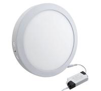 Long Life Lamp Company 18W LED White Body Round Surface Mount Ceiling Panel Down Light Cool White 6500K
