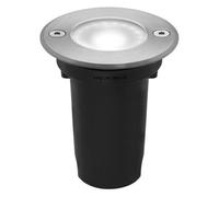 Long Life Lamps Company 1W Led Recessed Outdoor Ground Light Round Cool White Brushed Chrome Walkover Uplighter Gl07Cw