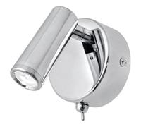 Long Life Lamps Company 3W Led Adjustable Chrome Wall Mounted Bedside Light Switched Cool White Bw10