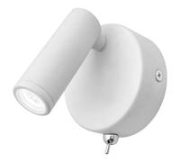 Long Life Lamps Company 3W Led Adjustable White Wall Mounted Bedside Light Switched Cool White Bw08