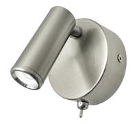 Long Life Lamps Company 3W Led Bedside Reading Wall Light Brushed Chrome Cool White 6500K Bw12