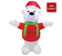 Long Life Lamps Company 4Ft Led Outdoor Inflatable Polar Bear Illuminated Plug In