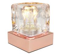 Ambient Glass Ice Cube Touch Dimmable Table Lamp Copper Base with G9 Bulb M0111