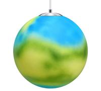 Long Life Lamps Company Art Deco Earth Globe Lamp Shade Pendant Light Fitting K406