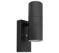 Long Life Lamps Company Black Outdoor Up Down Wall Light Dusk Till Dawn Sensor Stainless Steel Ip65 Zlc090B