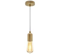 Long Life Lamps Company Ceiling Rose Pendant E27 Fitting Brass Flex Hanging Lamp Holder Kit K428